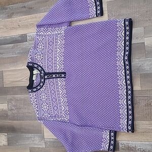 LL BEAN - Nordic Sweater, cardigan, xxl, lilac